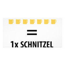 7 Bier sind ein Schnitzel icon photo cards