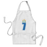 7 Birthday Candles (Blue / Green) Aprons