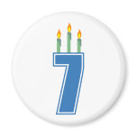 7 Birthday Candles (Blue / Green) magnets