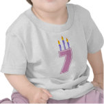 7 Birthday Candles (Pink / Purple) T Shirt