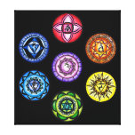 7 Chakras Circle Gallery Wrap Canvas Prints