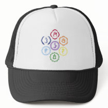 7 Chakras in a Circle Hat