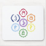 7 Chakras in a Circle Mouse Pad