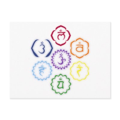 7 Chakras in a Circle Post Card by livingzen