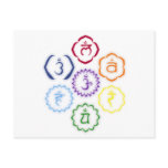 7 Chakras in a Circle Post Card