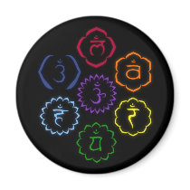 7 Chakras in a Circle Refrigerator Magnet