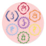 7 Chakras in a Circle Round Stickers