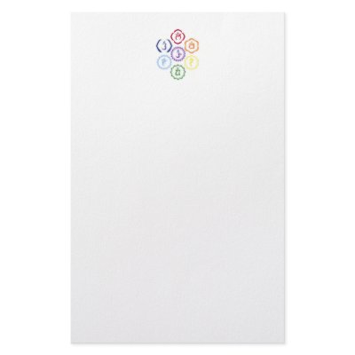 7 Chakras in a Circle Stationery Design by livingzen