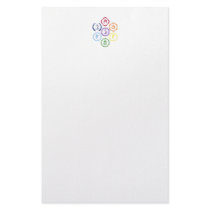 7 Chakras in a Circle Stationery Design