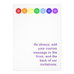 7 Chakras in a Horizontal Line Custom Announcement
