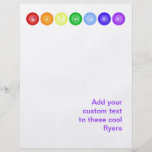 7 Chakras in a Horizontal Line Flyer
