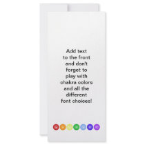 7 Chakras in a Horizontal Line Rack Card Design