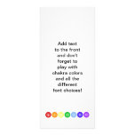 7 Chakras in a Horizontal Line Rack Card Design