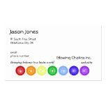 7 Chakras in a Line Business Card Template