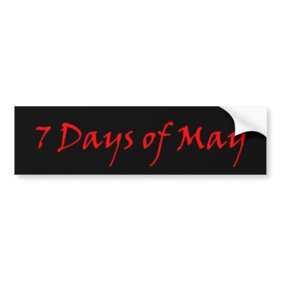 7 days of may red logo bumper sticker by 7daysofmay