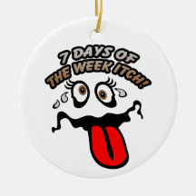 7 days of the week itch! christmas tree ornament