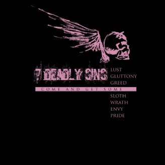 7 Deadly Sins pink on black
