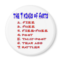 7 KINDS OF FARTS MAGNET