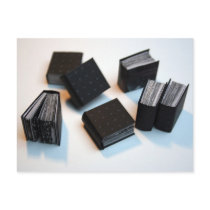 7 miniature books postcards