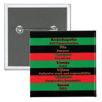 7 Principles of Kwanzaa Button buttons