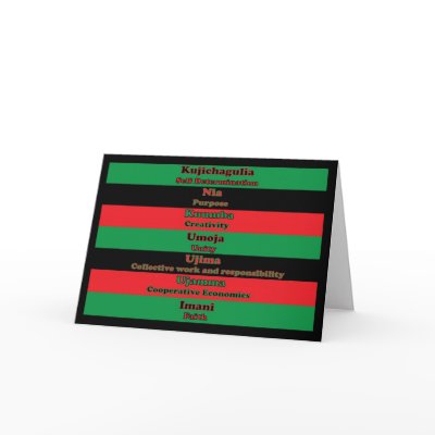 7 Principles of Kwanzaa Card by ValeriesGallery