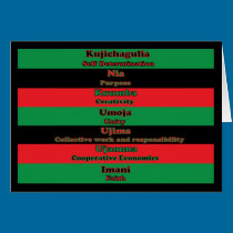 7 Principles of Kwanzaa Card cards