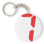 7 seven  red alarm clock digital number key chains