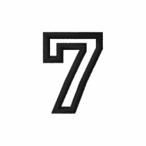 "7" Small Athletic Number