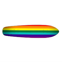 7 Stripes Rainbow Gay Pride Flag 7 1/8" Skateboard