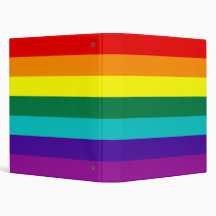 7 Stripes Rainbow Gay Pride Flag Avery Binder