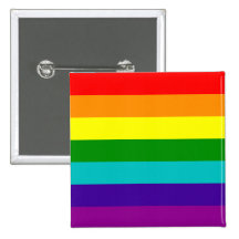 7 Stripes Rainbow Gay Pride Flag Button