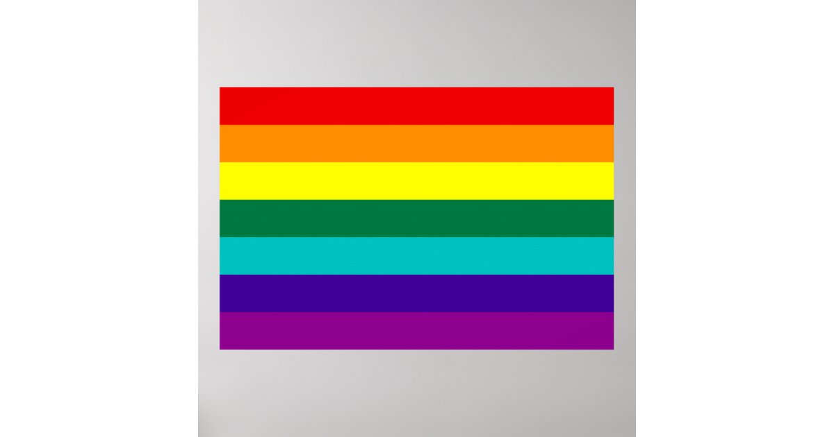 7 Stripes Rainbow Gay Pride Flag Poster Zazzle