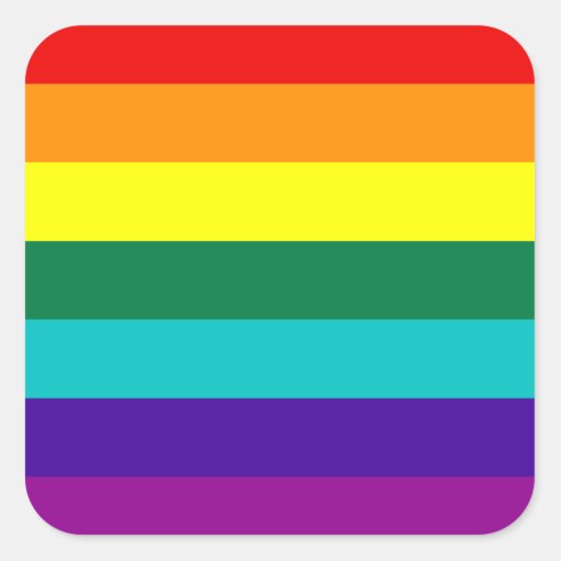 Stripes Rainbow Gay Pride Flag Sticker Zazzle