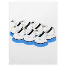 7 Swans Swimming Customized Letterhead