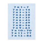 #7 Times Table Collectible Postcard