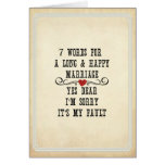 7 Words For A Long and Happy Marriage Card