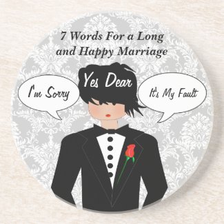 7 Words For A Long And Happy Marriage Coasters coaster
