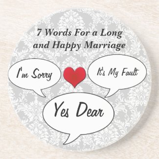 7 Words For A Long And Happy Marriage Coasters coaster