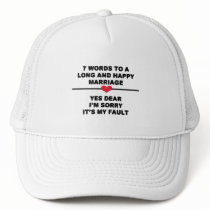 7 Words For A Long and Happy Marriage Hat
