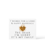 7 Words For A Long and Happy Marriage Post Card