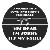7 Words For A Long and Happy Marriage stickers