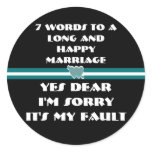 7 Words For A Long and Happy Marriage Stickers