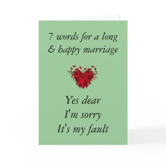 7 Words For A Long Marriage card