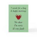 7 Words For A Long Marriage cards by samack 7 Words For A Long Marriage cards