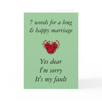 7 Words For A Long Marriage cards