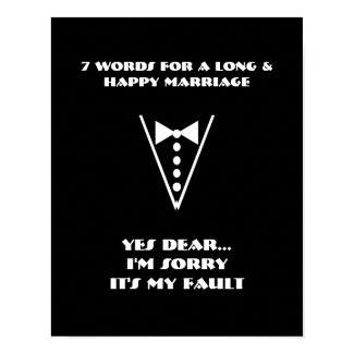 7 Words To A Long And Happy Marriage - Poster print