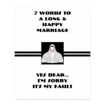 7 Words To A Long And Happy Marriage - Poster posters