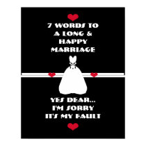 7 Words To A Long And Happy Marriage - Poster posters