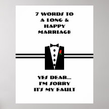 7 Words To A Long And Happy Marriage - Poster