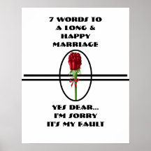 7 Words To A Long And Happy Marriage - Poster